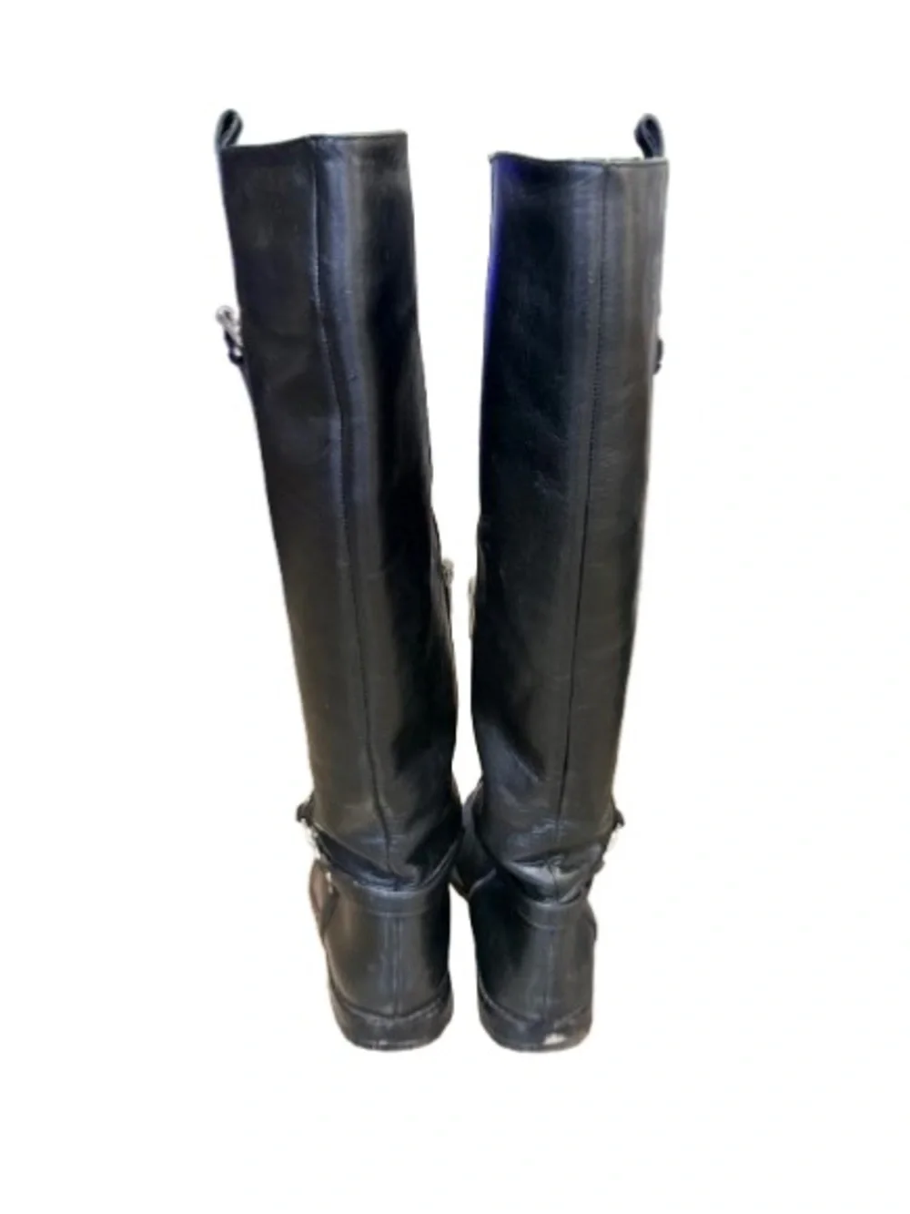 Coach Mulan Extended Calf Black Leather Knee-High Riding Boots Zip Women’s 6B